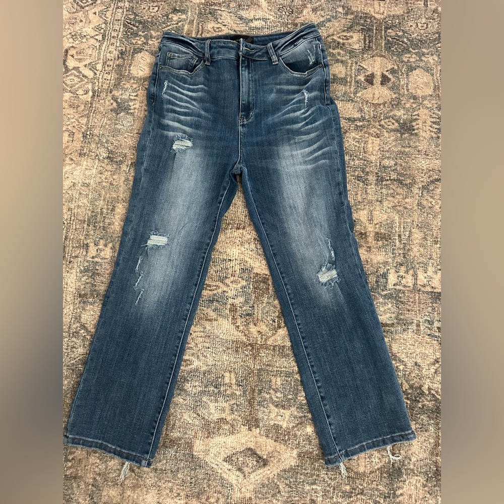 Women's Straight Leg Jeans - Blue